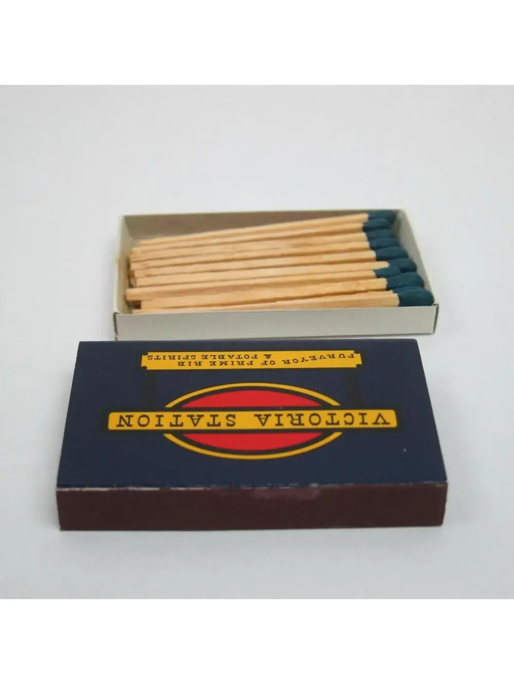 2 Vintage Matchboxes Victoria Station Mountain Charleys Saloon California Match